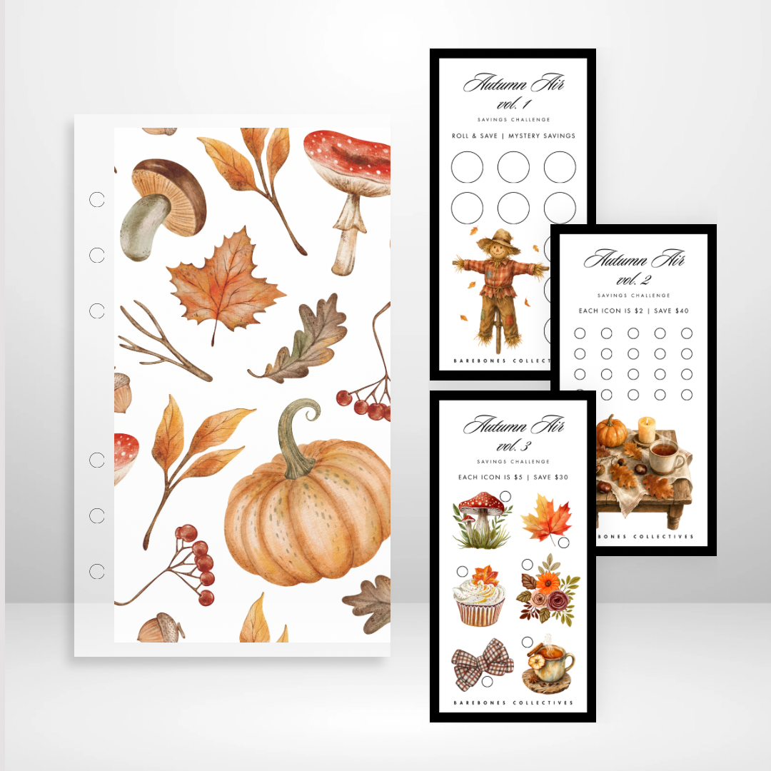 Autumn Air - Matte Cash Envelope + Savings Challenges