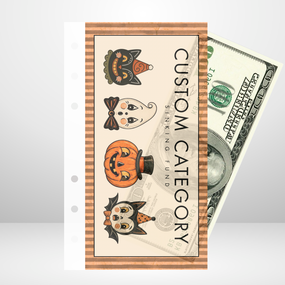 Vintage Halloween Style 2 Handmade Cash Envelope Set of 3
