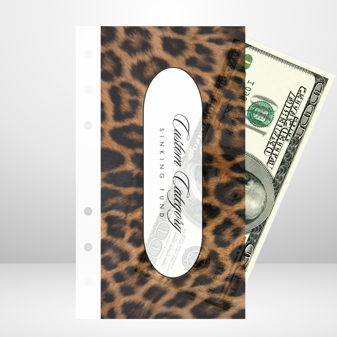 Leopard Fur Handmade Cash Envelope Set of 3