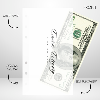 Sloop Script Handmade Cash Envelope Personal Size Set of 3