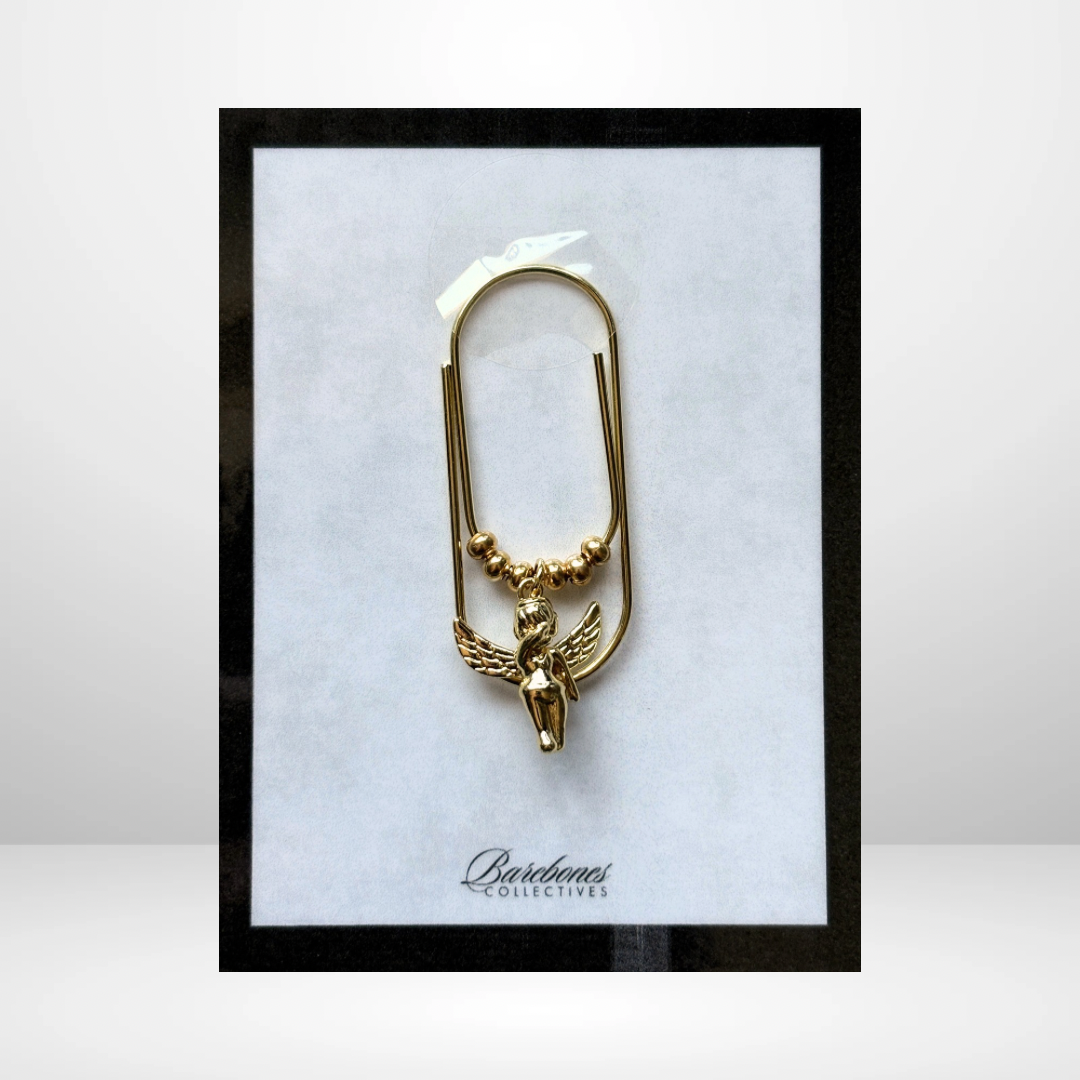 Sleepy Cherub Paper Clip Charm