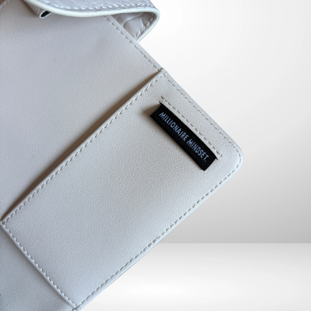 The Millionaire Mindset Barebones Binder in Pearl Croc PRE ORDER DATE OPENS JULY 3