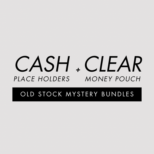 Cash Place Holders and Clear Money Pouch Old Stock Mystery Bundle