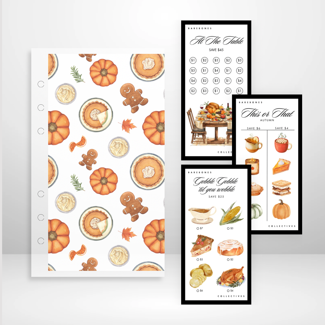 Happy Thanksgiving - Matte Cash Envelope + Savings Challenges