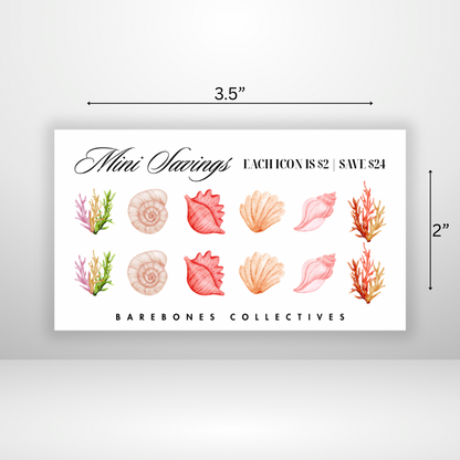 Sea Shells Mini Savings Challenge Save $24