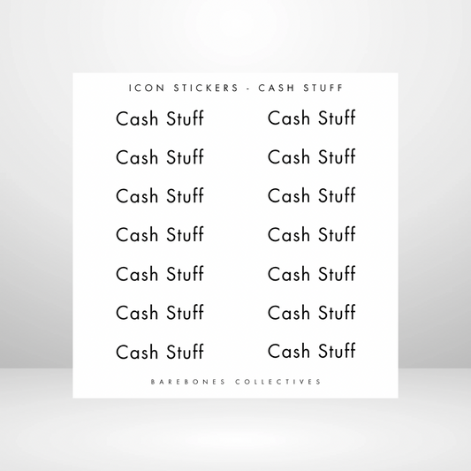 Cash Stuff - Planning Sticker Sheet