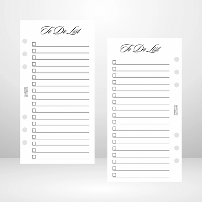 To Do List Signature Wallet Inserts
