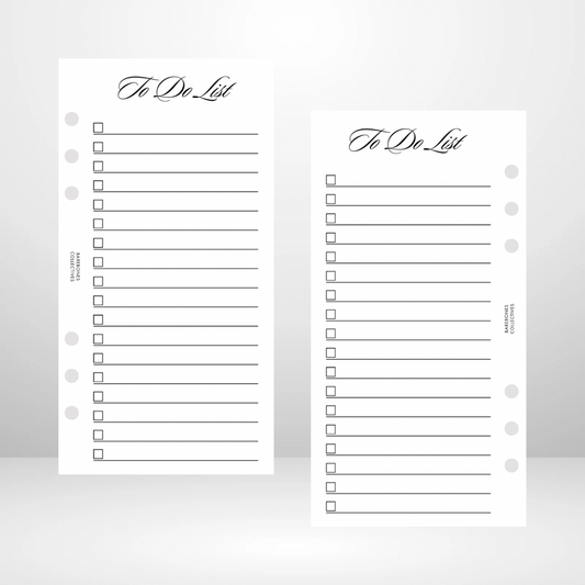To Do List Signature Wallet Inserts