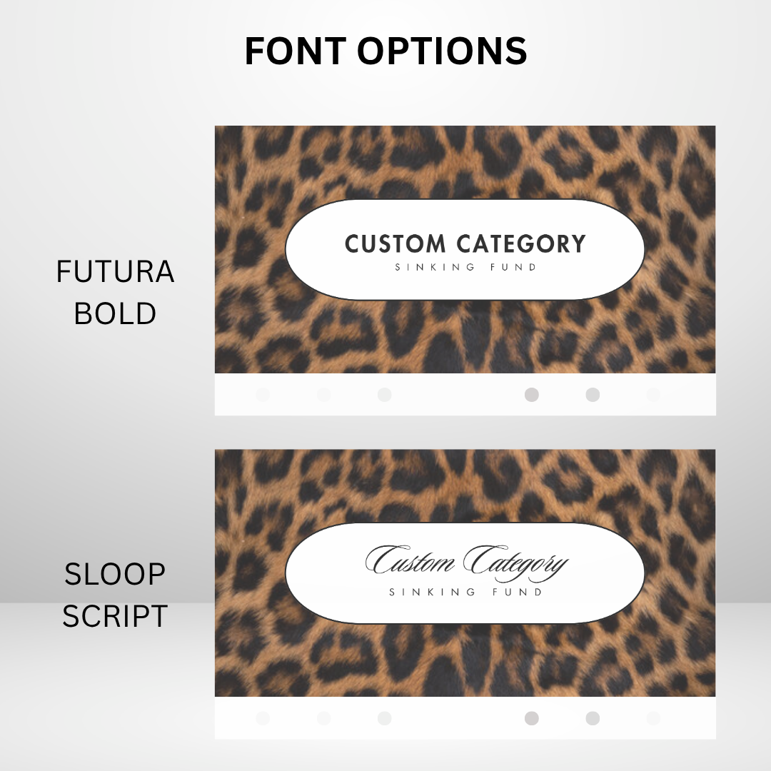 Leopard Fur Handmade Cash Envelope Set of 3