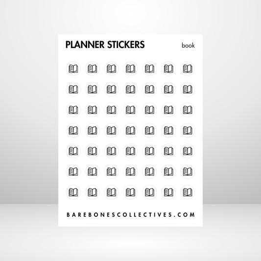 Book Icon 3x4 Sticker Sheet
