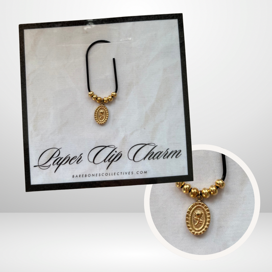 The Dainty Rose Paper Clip Charm