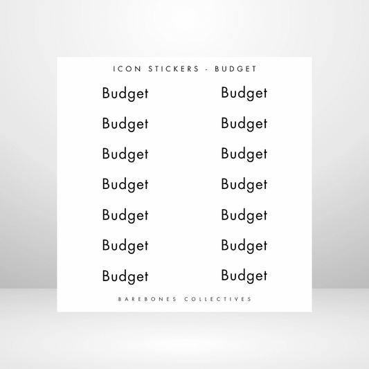 Budget - Planning Sticker Sheet