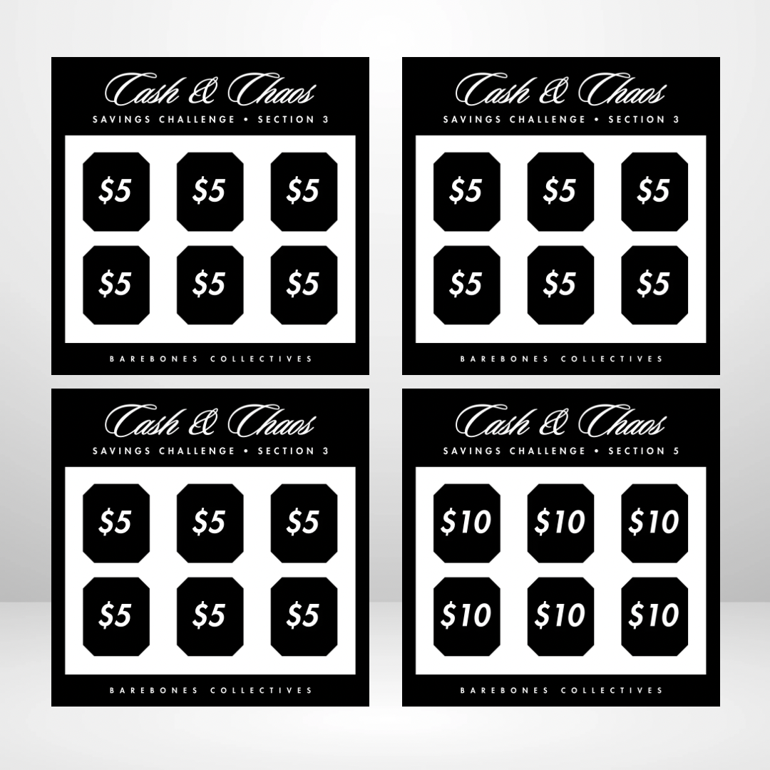 Cash and Chaos Saving Challenges and Envelopes Bundle