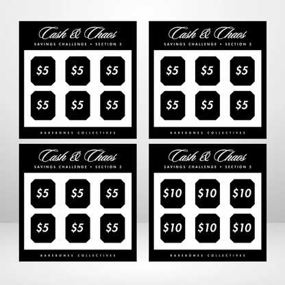 Cash and Chaos Saving Challenges and Envelopes Bundle