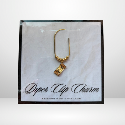 Money Manifest Gold Paper Clip Charm