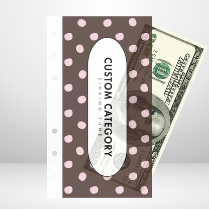 Pink Polkadots Handmade Cash Envelope Personal Size Set of 3
