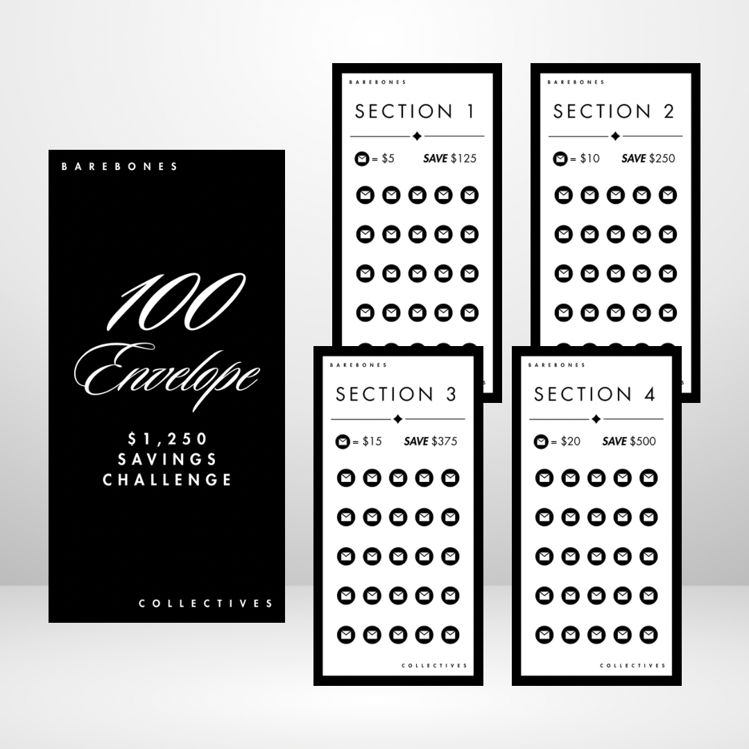 100 Envelope Barebones Savings Challenge