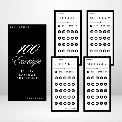 100 Envelope Barebones Savings Challenge