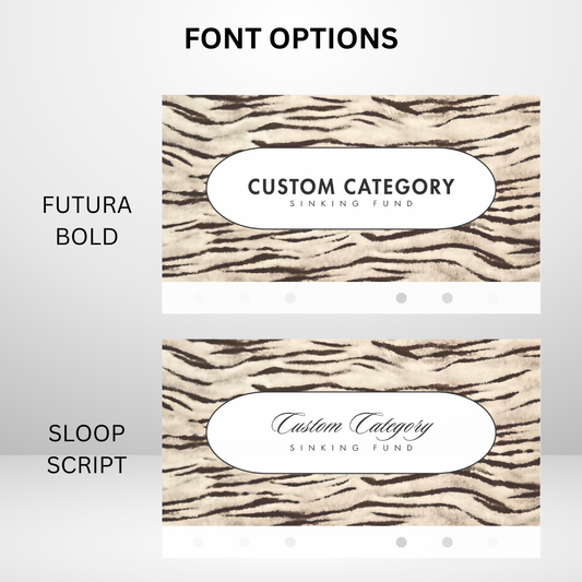 Vanilla Tiger  Handmade Cash Envelope Personal Size Set of 3