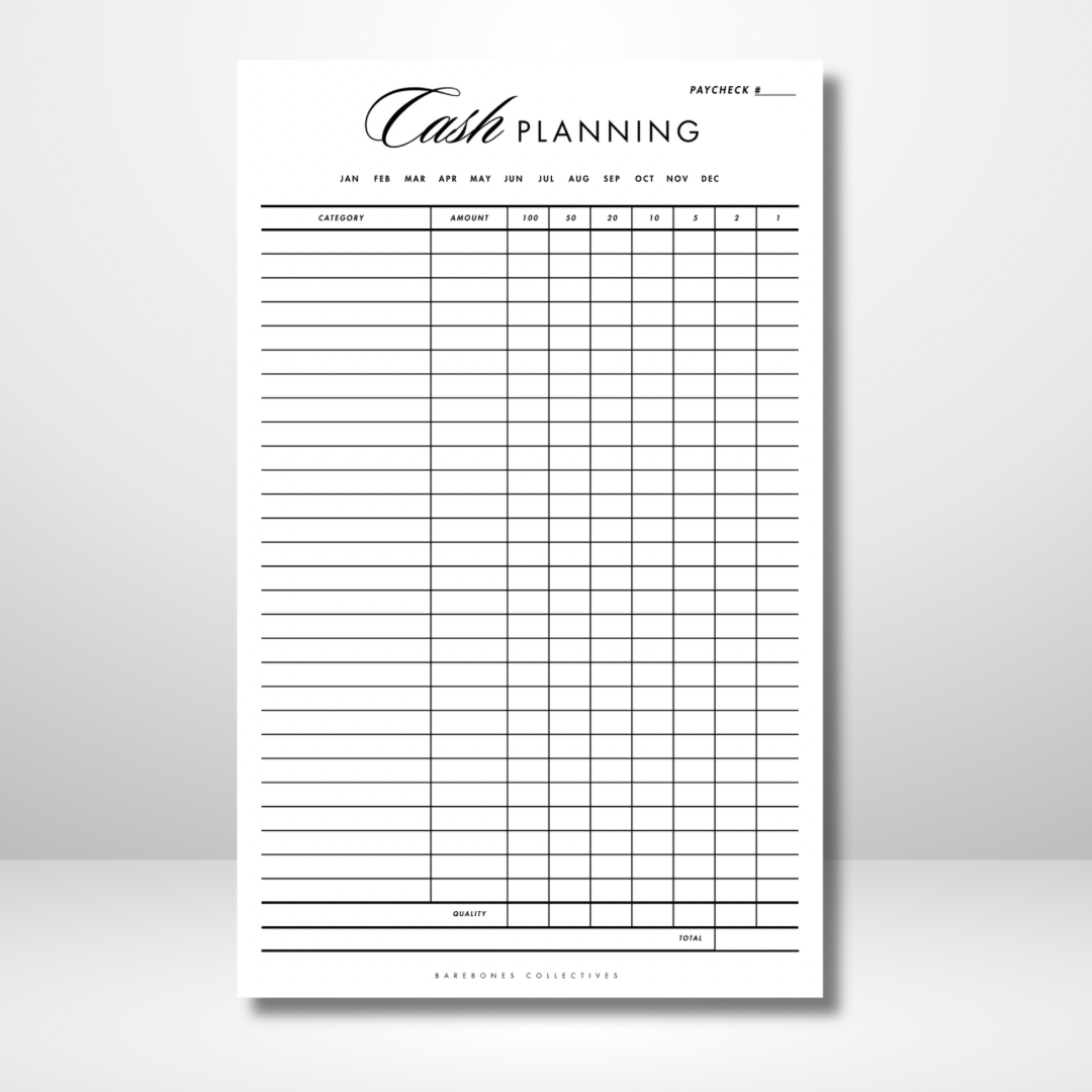 Cash Planning Notepad Vol. 2