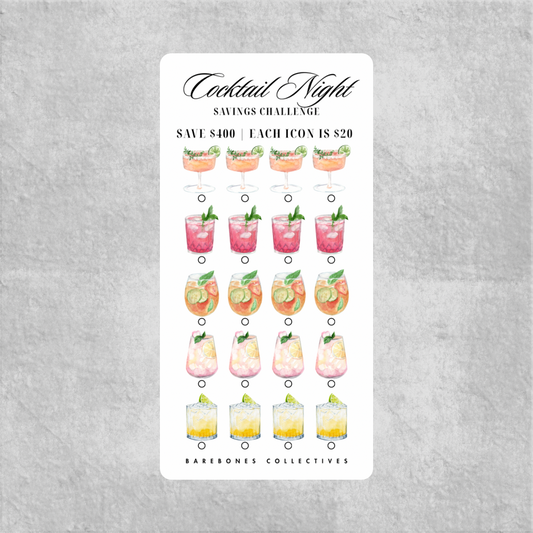 Cocktail Night Savings Challenge Save $400