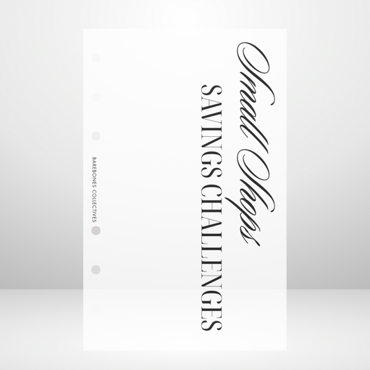 Small Shops Savings Challenges Matte Vellum Dashboard