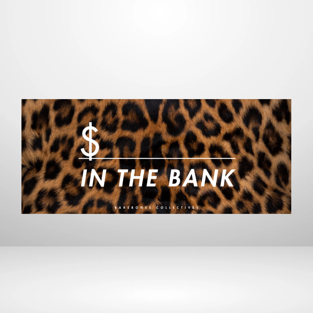 In The Bank - Leopard Fur Cash Place Holders