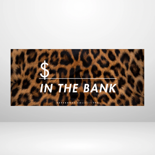 In The Bank - Leopard Fur Cash Place Holders