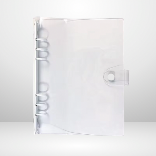 White Minimal Clear Snap Binders