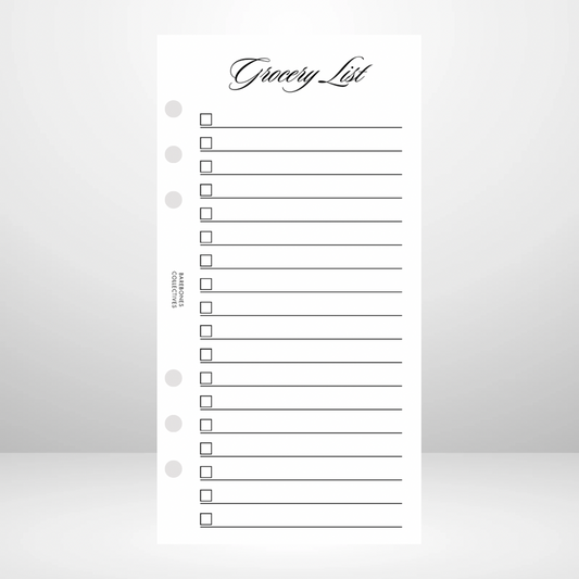 Grocery List Signature Wallet Inserts