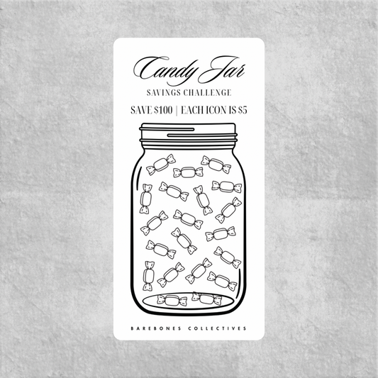 Candy Jar Savings Challenge Save $100