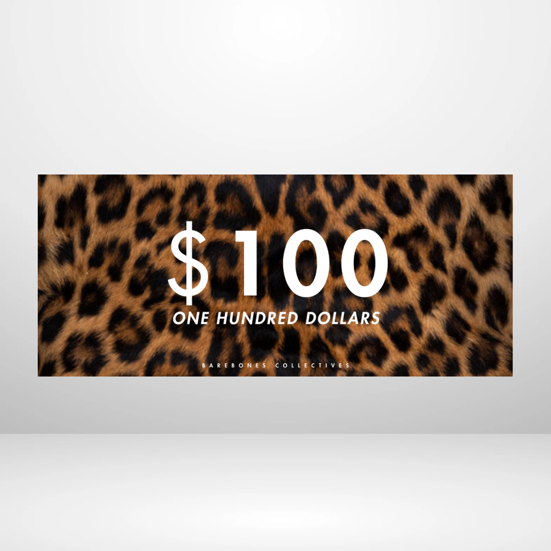 $100 - $50,000 - Leopard Fur Cash Place Holders