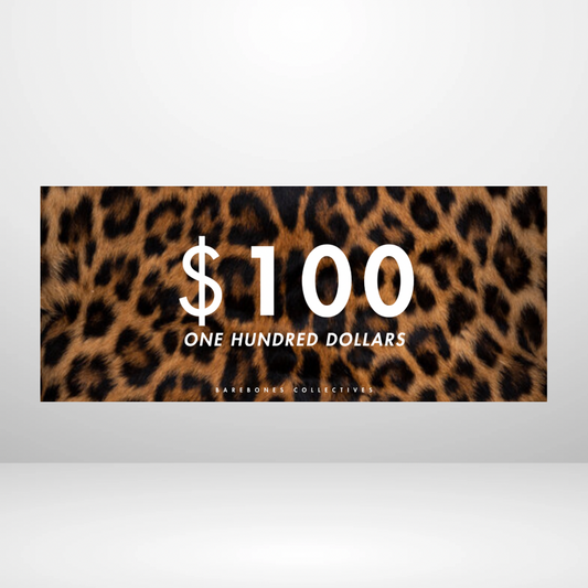 $100 - $50,000 - Leopard Fur Cash Place Holders