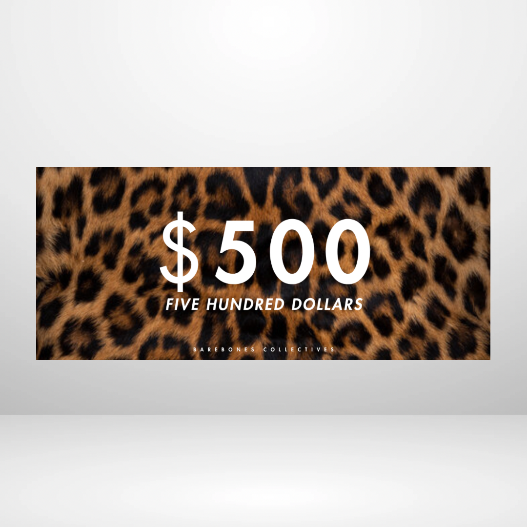$100 - $50,000 - Leopard Fur Cash Place Holders