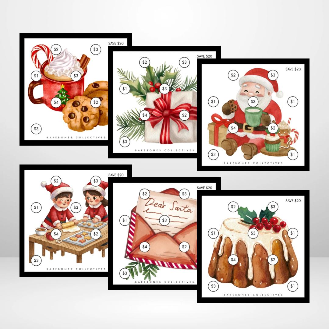 Christmas cookies and cakes Savings Challenge Set of 6