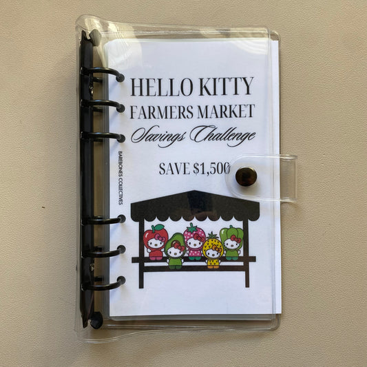 Hello Kitty Farmers Market A6 Savings Challenge Binder Bundle