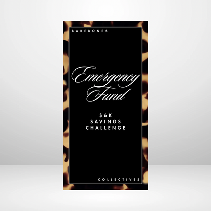 Emergency Fund $6k Brown Tortoiseshell Savings Challenge