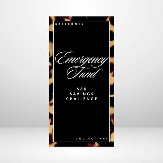 Emergency Fund $6k Brown Tortoiseshell Savings Challenge