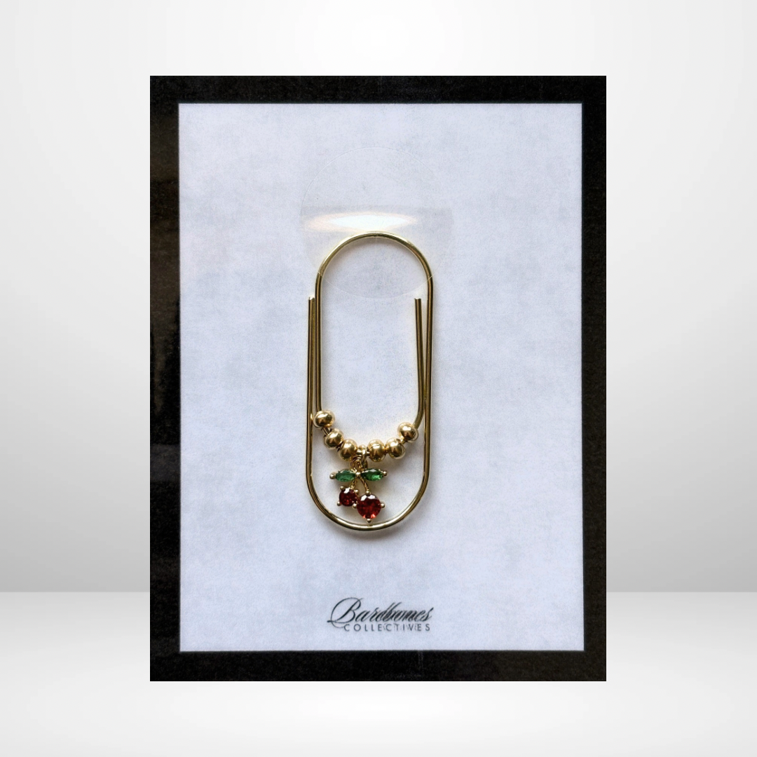 Red Cherries Paper Clip Charm
