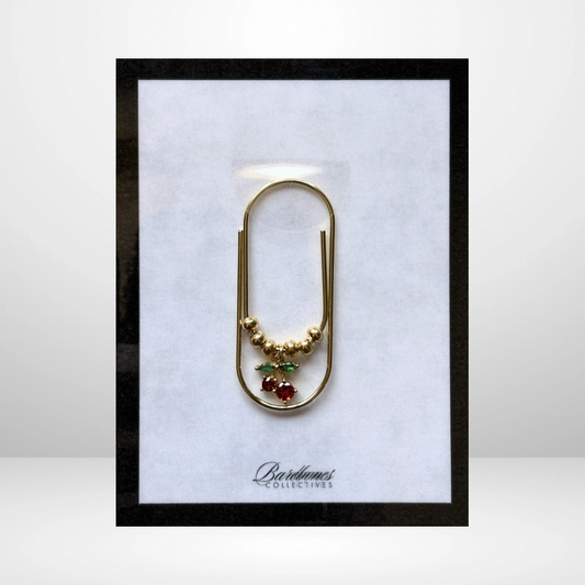 Red Cherries Paper Clip Charm