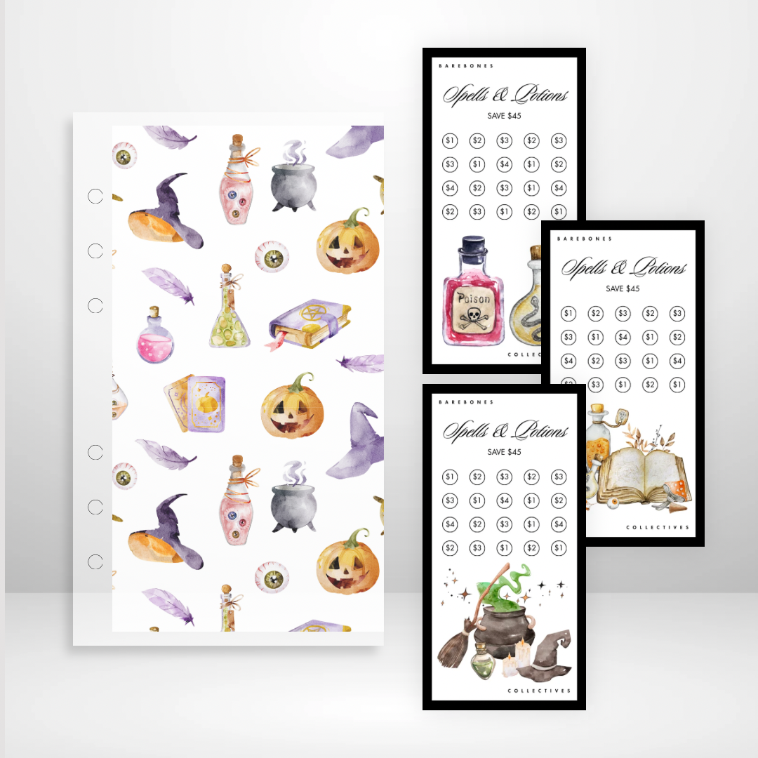 Spells & Potions - Matte Cash Envelope + Savings Challenges