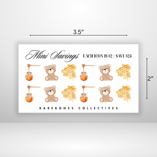 Honey Bear Mini Savings Challenge Save $24