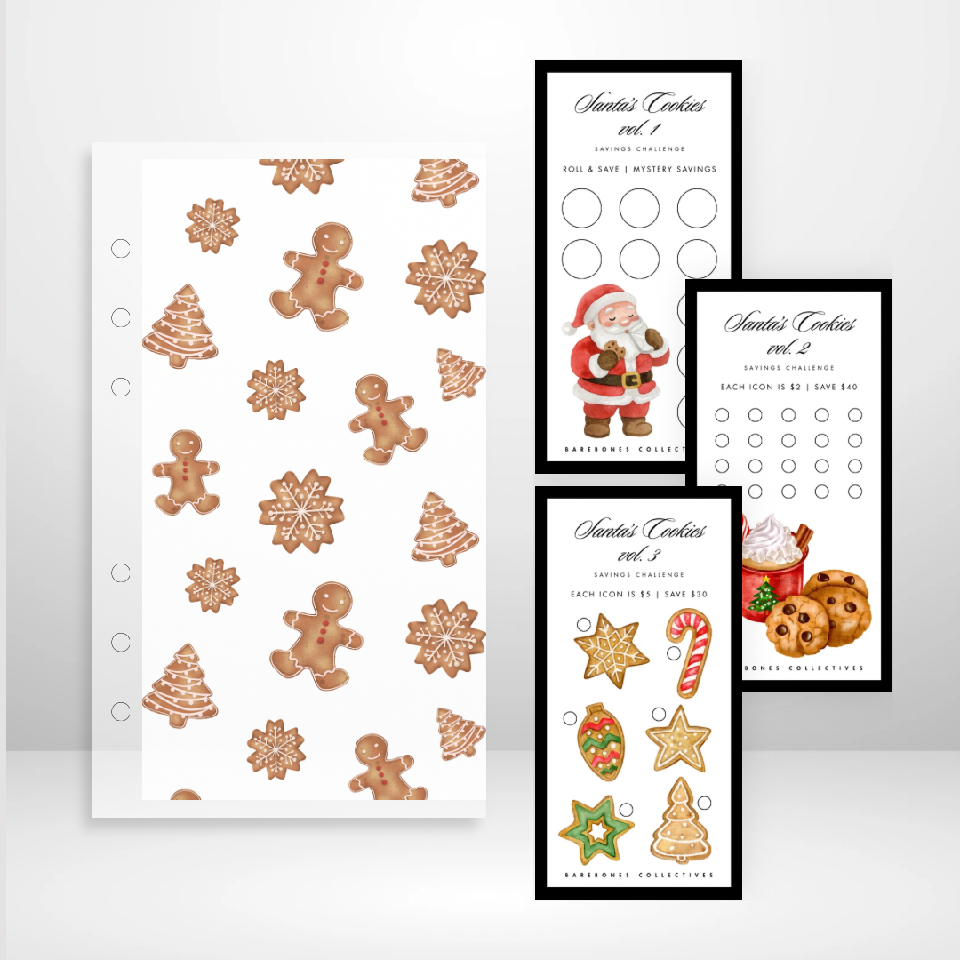 Santa’s Cookies - Matte Cash Envelope + Savings Challenges