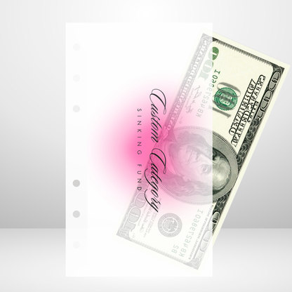 Glowing Pink Heart Handmade Cash Envelope Personal Size Set of 3