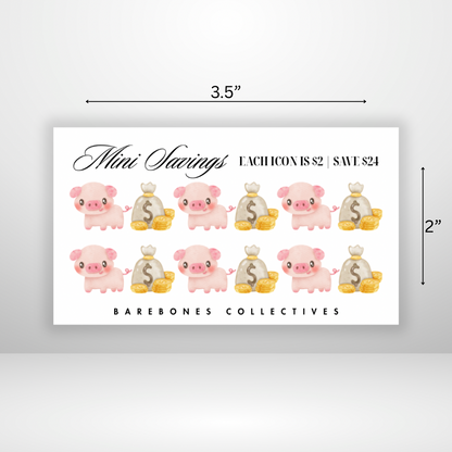 Piggy Bank Mini Savings Challenge Save $24