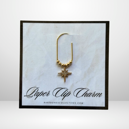 The North Star Gold Paper Clip Charm