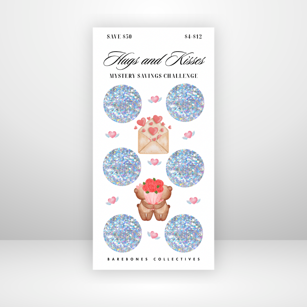 Hugs and Kisses Mystery Scratch Off Savings Challenge Save $50