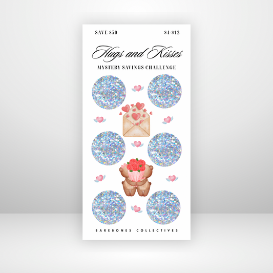 Hugs and Kisses Mystery Scratch Off Savings Challenge Save $50