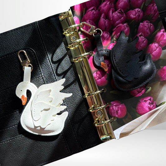 Swan Leather Charm