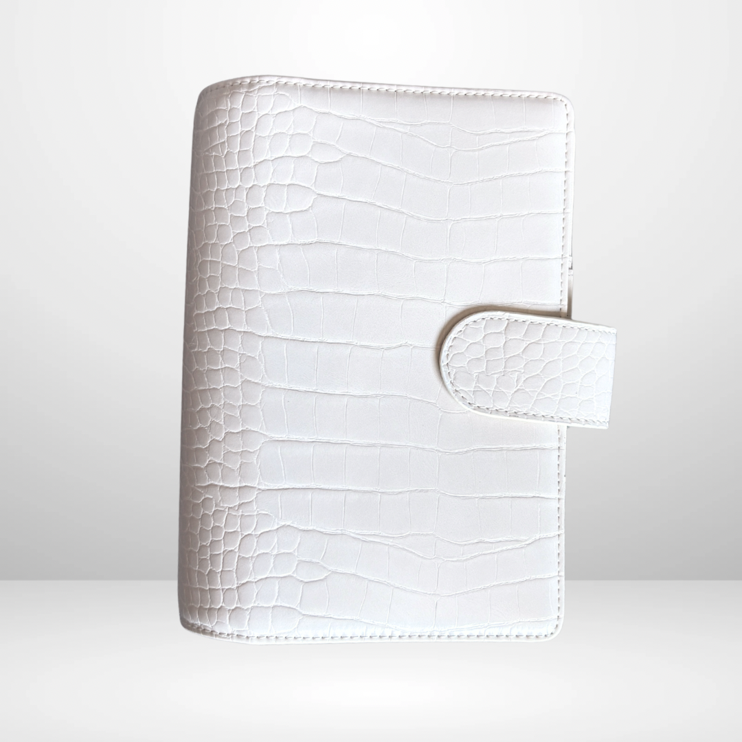The Millionaire Mindset Barebones Binder in Pearl Croc - PRE ORDER IS OPEN